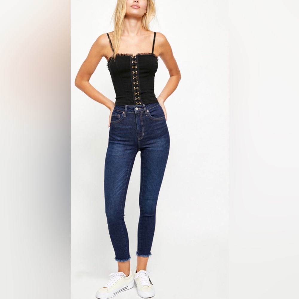 We the Free raw hem high rise skinny jeans sz 28